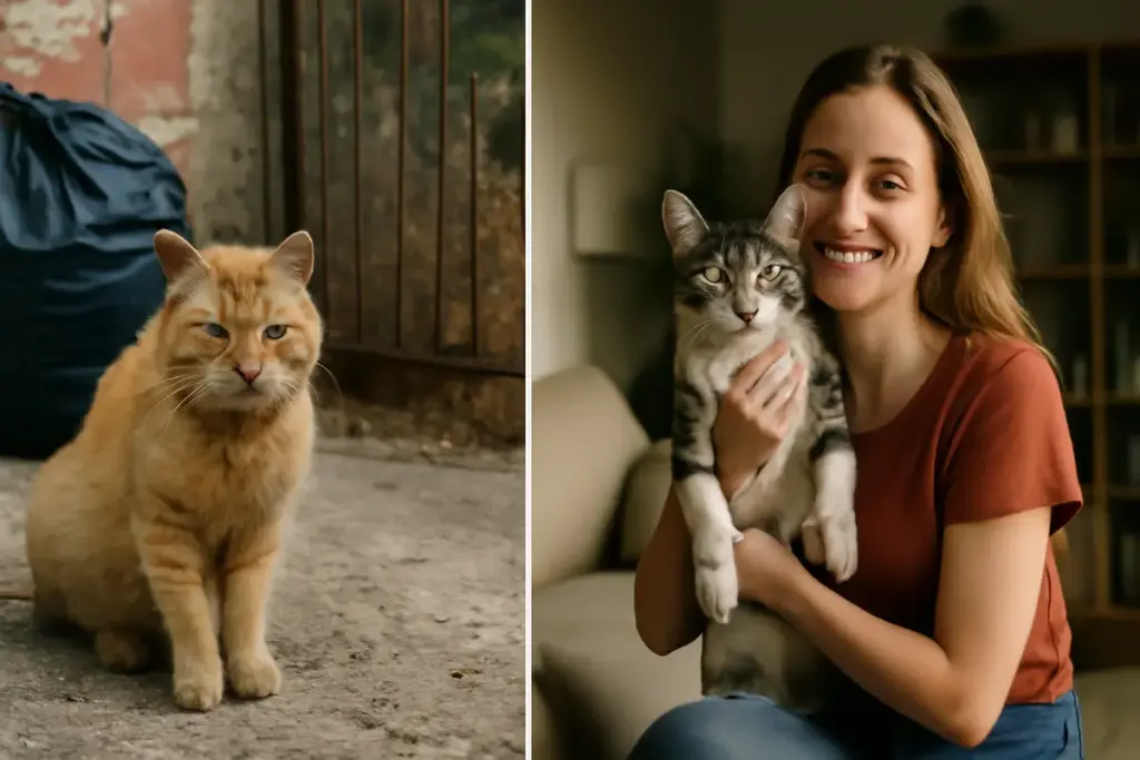 Gatti abbandonati a Pesaro: una storia vera che mostra il cambiamento possibile con l’adozione