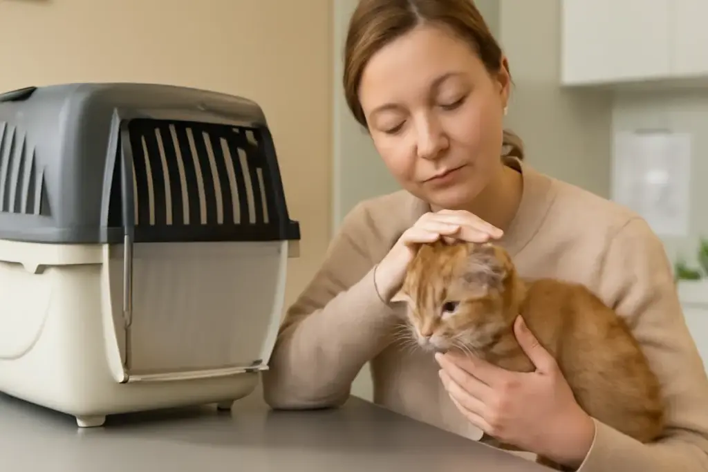Gatti e trasportino: le tecniche calmanti che facilitano le prime visite dal veterinario
