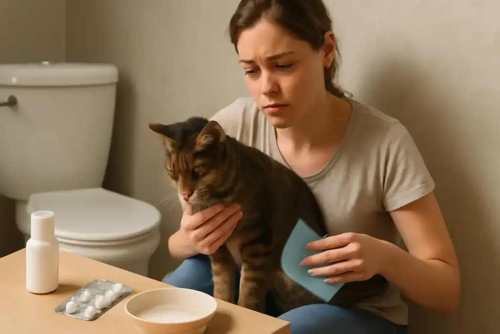Come comportarsi se il gatto adottato ha diarrea? Passi essenziali per aiutarlo senza panico