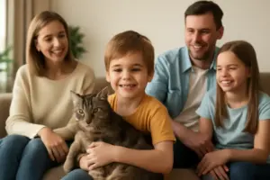 Come il gatto scelto dai bambini si trasforma nell’amico di tutta la famiglia: esempi positivi