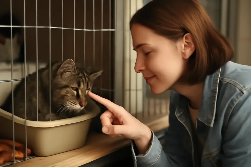 Gatti timidi in adozione: il metodo dolce che accelera la fiducia reciproca