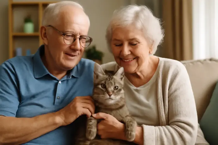 Gatto adottato da anziani: perché le storie di compagnia fanno bene a entrambi